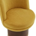 thumbnail image 6 of Christopher Knight Home 360° Swivel Barrel Accent Chair, Chenille Upholstered Round Vanity Chair, Yellow, 6 of 10
