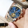 thumbnail image 5 of OLEVS Automatic Watches for Mens Skeleton Mechanical Self Winding Chronograph Calendar Classic Dress Moon Phase Multifunction Mens Wrist Watches Luminous Waterproof Stainless Steel Reloj Para Hombre, 5 of 14