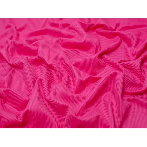Minerva 8 Wale Cotton Corduroy Fabric Cerise Pink - per yard
