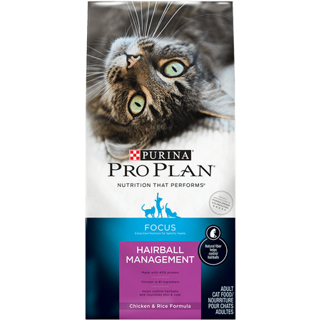 Purina Pro Plan Focus Hairball Management with Chicken & Rice Adult Dry Cat Food, 7