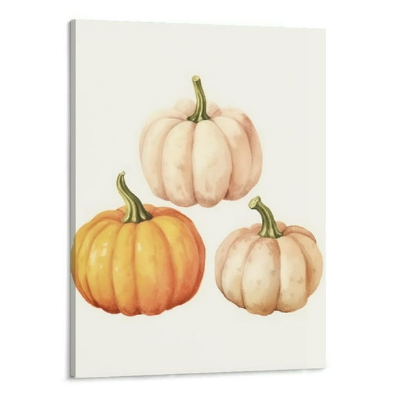JRXY Pumpkin Print Fall Wall Art Watercolor Farmhouse Decor Autumn No Frame 16x20 Inch 16x20in
