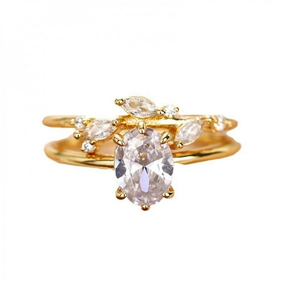 LINXIQIN 2pcs His and Hers Wedding Ring Sets Couples Engagement Rings Women and Men 925 Sterling Silver AAA Cubic Zirconia Tulip Branch Buds Ring