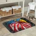 thumbnail image 7 of Sikiie Eagle Head With American Flag Print Flannel Anti-slip Floor Mat 16x24in, Thickened Dustproof Entrance Door Mat Floor Mat for Kitchen, Bathroom, Laundry Room, 7 of 7