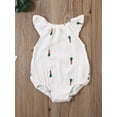 thumbnail image 2 of Newborn Baby Girl Flying Sleeve Bodysuit Cartoon Romper Jumpsuit Cute Summer Outfits 0-24M, 2 of 6