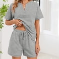 thumbnail image 6 of Womens 2 Piece Short Sets Spring 2026 Matching Travel Vacation Beach Outfits Sweatsuit Pocket, 6 of 6