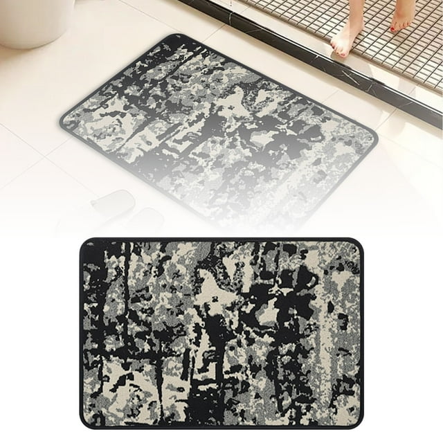 Oliegs Absorbent Nylon Bathroom Rug Bedroom Carpet With Stylish Color Block Design For Home