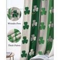 thumbnail image 3 of St. Patrick's Day Blackout Curtains for Bedroom Living Room Darkening Curtains 90 Inch Green Shamrock Irish Lucky Leaves Black Out Window Curtain Privacy Window Treatment Grommet Drapes 52"x90"x2, 3 of 9