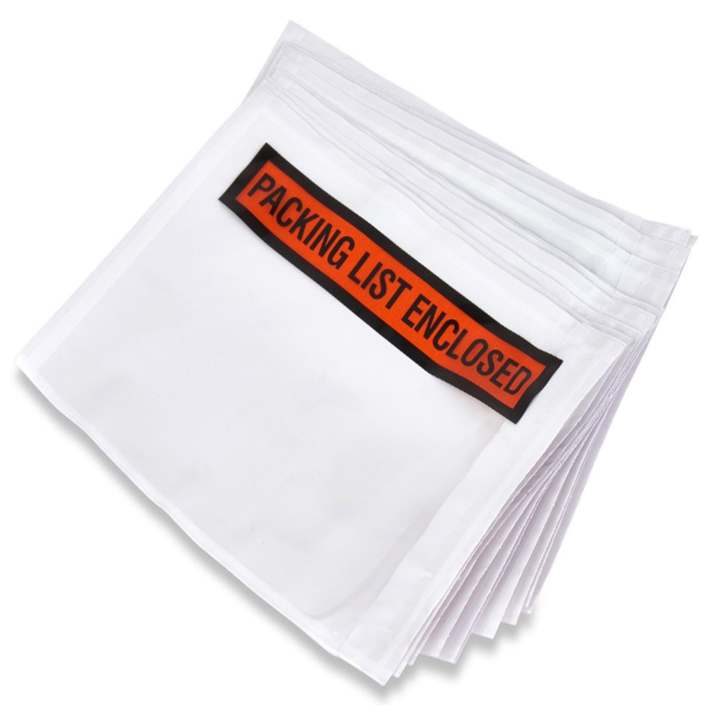Adhesive Pouches for Invoice Packing Slip Back Side Document Loading Red Panel 2 mil Clear Plastic Bags Packaging. 100 Pack of Packing List Envelopes 7 x 5.5 Packing List Enclosed 7 x 1/2 