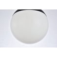 thumbnail image 5 of Eclipse 1 Light Black Flush Mount With Frosted White Glass, 5 of 5
