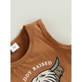 thumbnail image 6 of Western Baby Boy Clothes 6M 12M 18M 24M 3Y Cow Print Sleeveless Tank Top T-Shirt Solid Shorts Set 2PCS Toddler Cowboy Outfit, 6 of 9