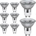 thumbnail image 1 of 8 Pack Gu10 Halogen Light Bulbs 50w, 700 Lumens, 3000k Warm White, 1 of 3