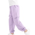 thumbnail image 2 of Cargo Sweatpants for Boys Girls School Baggy Pants Kids Summer Elastic Waist Casual Athletic Joggers Trendy, 2 of 9