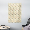 thumbnail image 1 of Abstract Tapestry, Funky Molecule Like Figures with Circles and Dots Science Lab Theme, Wall Hanging for Bedroom Living Room Dorm Decor, 40W X 60L Inches, Orange Silver Light Blue, by Ambesonne, 1 of 2