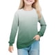 thumbnail image 2 of Cowsor Girl's Crew Neck Tie Dye Sweatshirts with No Hood Casual Color Block Long Sleeve Pullover Tops, 2 of 7