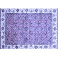 thumbnail image 1 of Ahgly Company Machine Washable Indoor Rectangle Oriental Blue Traditional Area Rugs, 5' x 7', 1 of 4