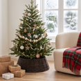 thumbnail image 7 of Woven Christmas Tree Collar Textured Base Ring Skirt Replacement for Artificial Trees Cozy Indoor Festive Holiday Decoration, 7 of 7