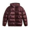 thumbnail image 4 of Winter Hooded Jacket Lightweight Insulated Coat Windproof Outdoor Warm With Reflective For Cold Weather, 4 of 4