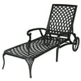 thumbnail image 2 of OverPatio 48 in Cast Aluminum Chaise Lounge Outdoor Metal Lounge Chairs Patio Recling Chair, Black, 2 of 8