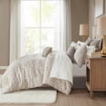 thumbnail image 4 of Madison Park King Size 12 Piece Jacquard Comforter Set with Bed Sheets Khaki,Bed in a Bag,All Season Bed Set,Cozy and Lightweight, 4 of 10