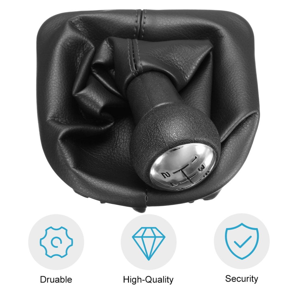 5 Speed Gear Shift Stick Leather Gaitor Gaiter Knob Cover For PEUGEOT