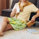 thumbnail image 5 of Balery Fresh Sweet Corn Pantalones cortos de pijama de punto de algodón para hombre con cinturilla y bolsillos-XX-Large, 5 of 6
