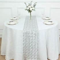 BalsaCircle 12x108" Metallic Silver Non Woven Fiber Polyester Table Runner Party Events Home