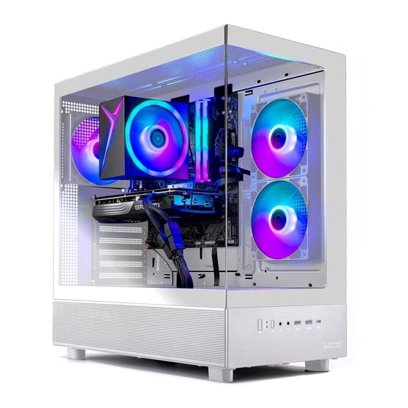 Skytech Gaming Azure 3 Gaming PC, Intel i5 14400F 2.5GHz, NVIDIA RTX 5060 Ti 8GB VRAM, 1TB Gen4 NVMe SSD, 16GB DDR4 RAM 3200, 650W GOLD PSU, Wi-Fi, Win 11, Desktop