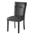 thumbnail image 4 of JERFIT Modern Dining Chairs Set of 2, Charcoal Black Faux Leather Upholstered Side Chairs with Solid Rubber Wood Backs for Kitchen Dining Room, 4 of 7