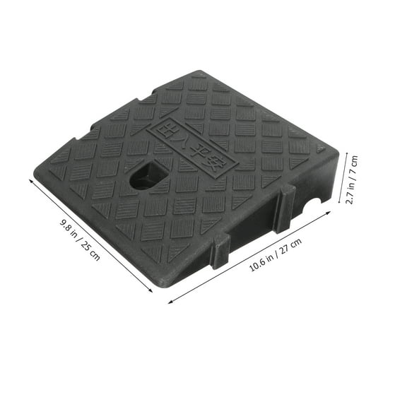BESTONZON Anti-Skid Plastic Ramp Mat Black for Car Use Outdoor with Screw Grooves