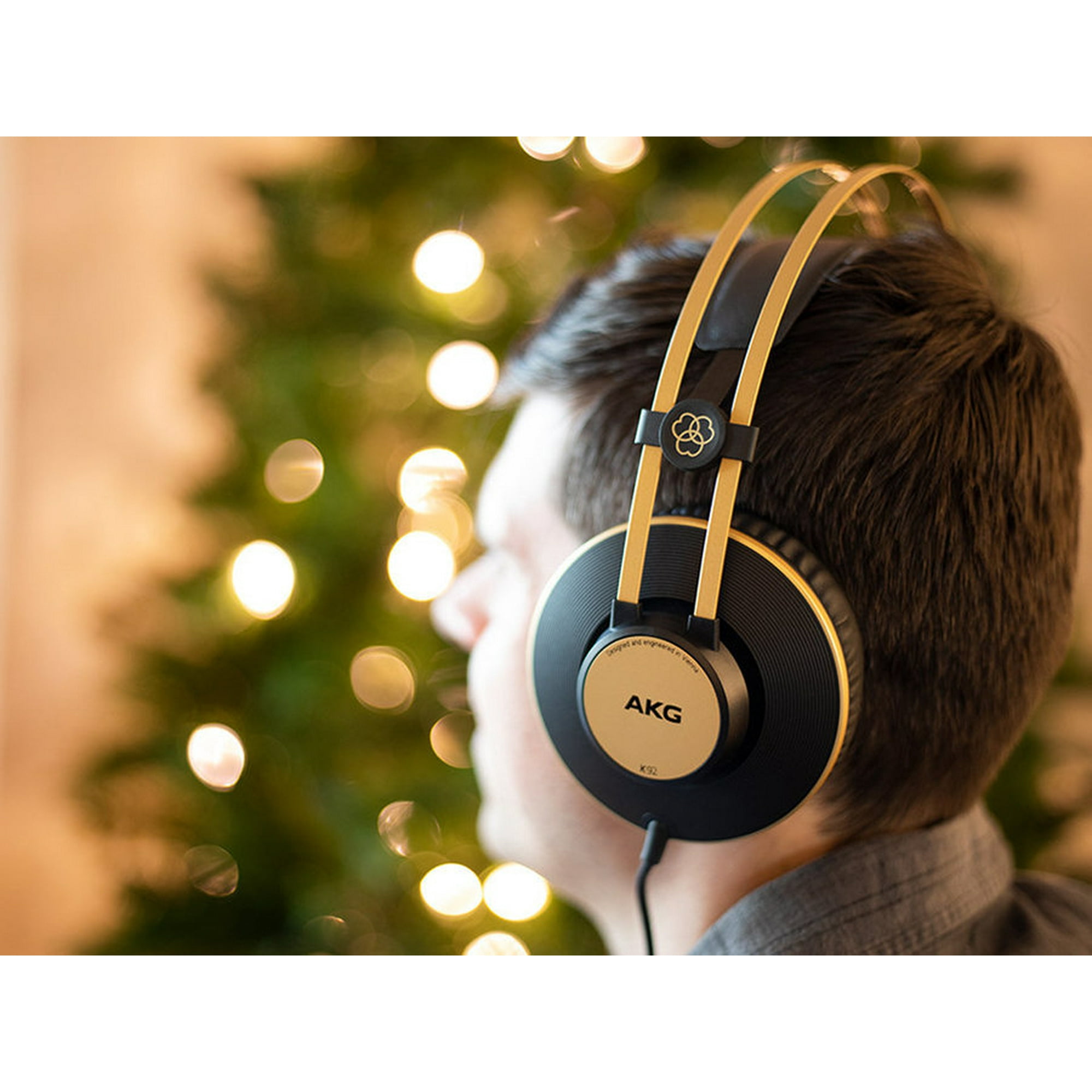 AKG K92 Headphones full size wired 3.5 mm jack noise isolating matte black Walmart