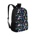 thumbnail image 2 of Uourmeti Durable 17 Inch Backpack for Work Tourism, Smooth Zippers Side Mesh Pockets Large Capacity Daypack, Colorful Dinosaur Pattern, 2 of 6