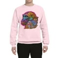 thumbnail image 3 of Wild Bobby, Colorful Neon Gorilla | Dean Russo Art Animal Lover Unisex Crewneck Sweatshirt, Light Pink, X-Large, 3 of 6