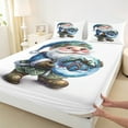 thumbnail image 3 of jejeloiu Cartoon Gnome Twin Sheet Sets,Merry Christmas Twin Fitted Sheet,Xmas Berry Leaves Flat Sheet For Boys Girls,Luxury Bedroom Decor,3pcs, 3 of 7