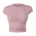 thumbnail image 5 of LIUJUNSHOP Seamless Crop Workout Tops for Women - Athletic Running Gym Yoga Short Sleeve Shirts Basic, 5 of 5