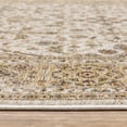 thumbnail image 3 of 8' X 11' Ivory And Gold Oriental Power Loom Stain Resistant Area Rug With Fringe, 3 of 5