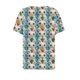 thumbnail image 2 of Blusas de Verano de las Mujeres Casual Gradiente Manga Corta V-Cuello Superior, Ligera Imitación de Tela de Estante para la Primavera Y el Verano Diario Y de Fiesta, 2 of 5