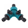 thumbnail image 1 of Water Splitter 16mm Y Shape Irrigation Pipe Hose Connector 3-Way Plastic Garden Valve with Switch, 1 of 6