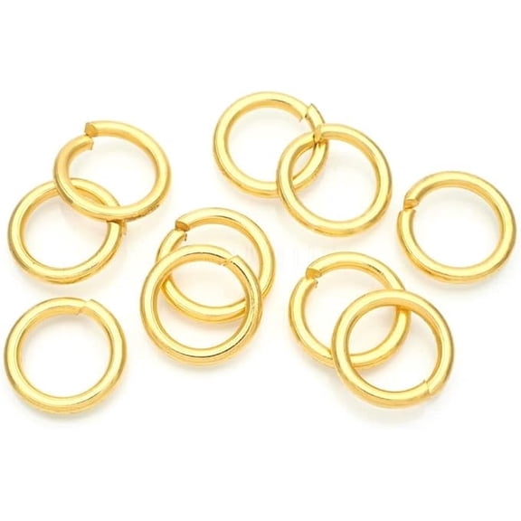 Open Jump Rings, Split Rings Connectors for DIY Jewelry Finding Making Craft Accessories (8 mm x 100pcs, Gold)