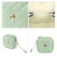 thumbnail image 3 of 1 Pc Bolsa de Maquillaje Floral para Mujeres para Vacaciones, Camping, Viajes de Negocios, Baño, Cuero PU Verde, 3 of 4