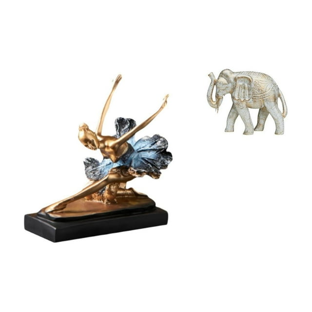 estatua de bailarina de ballet,Estatua de bailarina de ballet,figura de bailarina,Escultura de resina adorno figura arte moderno,Figura de elefante,Escultura rústica de elefante de madera