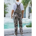 thumbnail image 3 of Camo Overalls for Men Work Utility Coveralls Bibs Romper Jumpsuit with Zipper Fly(Branch Flower Camouflage,3XL), 3 of 8