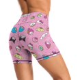 thumbnail image 3 of Hello Kitty Women Workout Shorts, High Waisted Tummy Control Gym Yoga Biker Shorts, 3 of 7