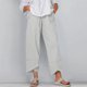 thumbnail image 1 of Ichuanyi Liquidación para mujeres Pantalones de color sólido de algodón Pantalones de cintura elástica de algodón Pantalones informales con bolsillo ICHUANYI WER2023081605190, 1 of 6