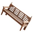 thumbnail image 2 of Mini Garden Bench Model Prop for Kids Light Brown Plastic Realistic Design Easy to Store, 2 of 9