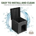 thumbnail image 4 of EHHLY Outdoor Cat House Waterproof, Outside Multiple Feral Cat Houses Weatherproof, Cat Litter Box Enclosure, Durable Resin Plastic, Grey, 4 of 9