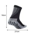 thumbnail image 3 of Elastic Anti-Shock Hygroscopic Thickened Towel Bottom Nylon Mid Tube Socks Stripe Soccer Socks Football Socks Sports Socks Men Women Socks BLACK, 3 of 8