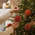 thumbnail image 6 of Flocked Christmas Ball Ornaments Set, Hanging Tree Decorations for Holiday Party Wedding Decor 12 Pack, 6 of 9