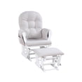 thumbnail image 5 of Suite Bebe Mason Glider & Ottoman ,White Finish with Woven Gray Cushions, 5 of 5