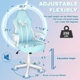 thumbnail image 7 of JOYFLY Ergonomic Gaming Chair Sturdy Office Computer Chair PU Leather, 250lbs Load, Light Blue, Ears, 7 of 7