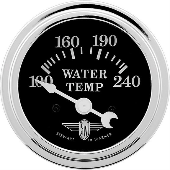Stewart Warner 82478 Wings-Series Water Temperature Gauge 2-1/16 in. (52 mm) Dia